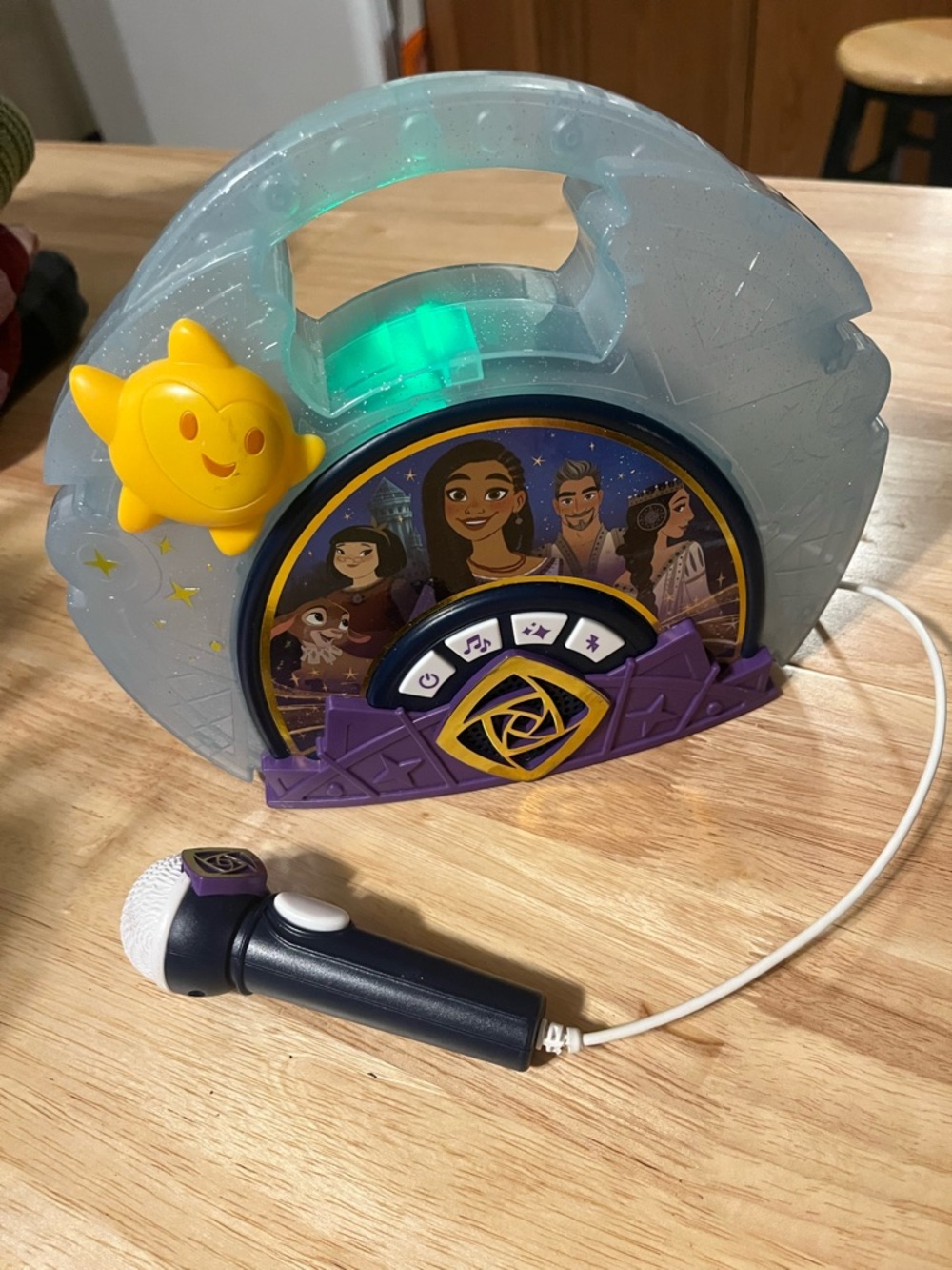 Light-Up Kids Karaoke Player with Microphone - Purple & Blue